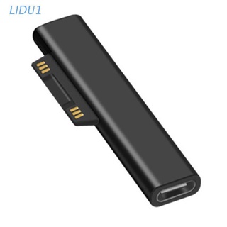 Lidu1 Type C Female Pd อะแดปเตอร์แปลงปลั๊กเสียบชาร์จเร็วสําหรับ Surface Pro 3 4 5 6 Go Connector สําหรับ Usb C Female อะแดปเตอร์พื้นผิวหนังสือ