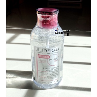 Bioderma 500ml. EXP02/23 เช็ดทำความสะอาดเครื่องสำอางและสิ่งสกปรก ไบโอเดอร์มา make-up removing เช็ดทำความสะอาดผิวหน้า