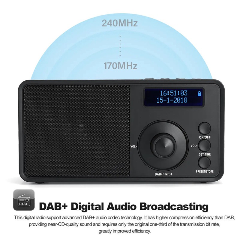 Portable DAB + Digital Radio Wireless Bluetooth Stereo Speaker ...