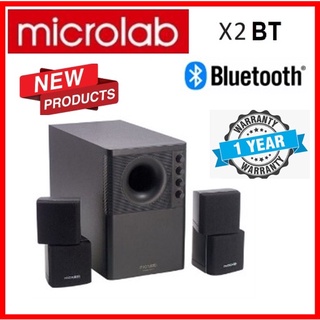 MICROLAB ลำโพง 2.1 พร้อมซัฟวูฟเฟอร์ รุ่น X2(New) มีบูลทูธ เสียงดี,เบสแน่น ล้าน%