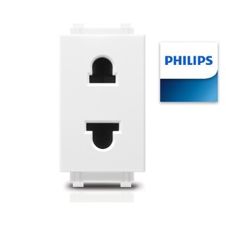 (จัดโปรสะสมแต้ม) ปลั้กไฟฟิลลิป์ PHILIPS ปลั๊กเดี่ยว สีขาว สีดำ ปลั้กสีดำ รุ่น LeafStyle มี ดำและสีขาว ปลั้กฟิลลิป์