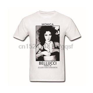 เสื้อยืดลำลองเสื้อยืดลําลอง ผ้าฝ้าย 100% แขนสั้น พิมพ์ลาย Monica Bellucci By Ellen Unwerth แฟชั่นคลาสสิก สําหรับผู้ชาย