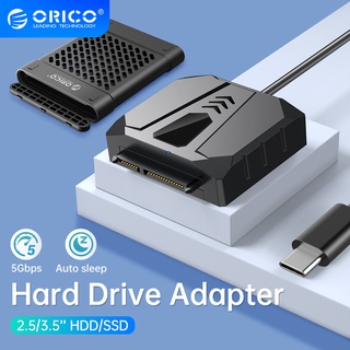 Orico อะแดปเตอร์แปลง SATA IDE เป็น USB 3.0 SATA 5Gbps พร้อมฝาครอบซิลิโคน สําหรับฮาร์ดดิสก์ไดรฟ์ 2.5 3.5 HDD SSD รองรับ CD ROM ฟรีไดรเวอร์ SATA 3.0 (UTS2)