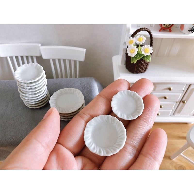 [ของจิ๋ว] จานเซรามิค ขนาดเล็กจิ๋ว ราคา/ชิ้น