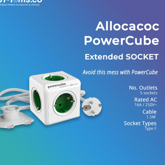 S➱ Allocacoc PowerCube ขยาย 1.5 เมตร - สีเขียว ส่งวันนี้
