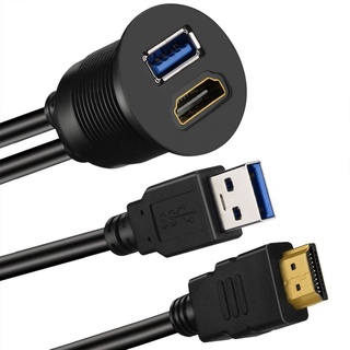 【Shanhai】สายเคเบิ้ล Usb3.0 และ Hdmi เข้ากันได้กับ Hdmi เข้ากันได้กับสายเคเบิ้ล Usb3.0 Aux