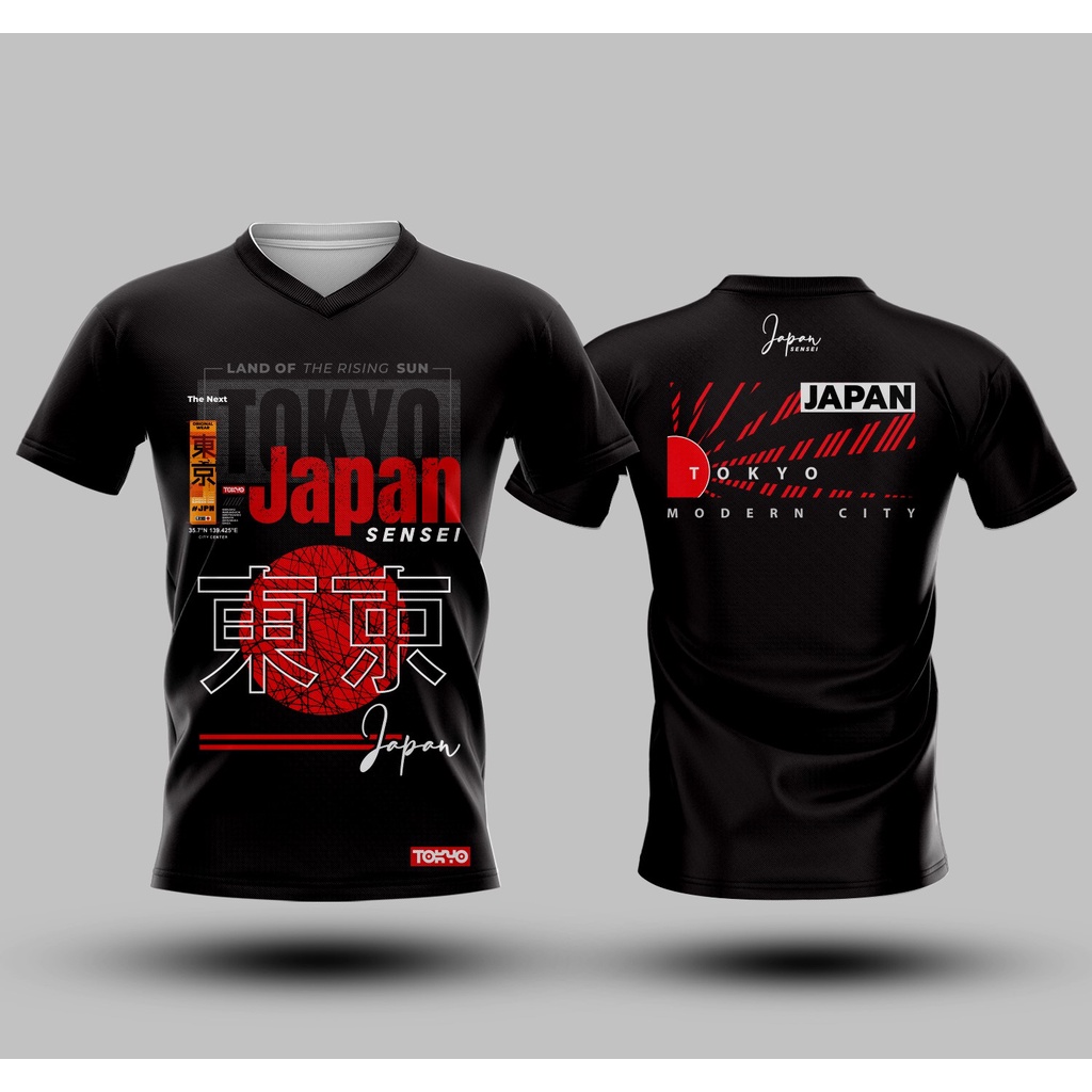 🌈✨.ใส่โค้ดSENSEI300ลด10%🌈✨เสื้อแขนสั้นพิมพ์ลาย(หน้า-หลัง) ลายSENSEI JAPAN1