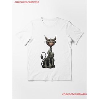 2022 Alice: Madness Returns-Cheshire Cat Essential T-Shirt ผู้หญิง ดพิมพ์ลาย ดผ้าเด้ง คอกลม cotton แฟชั่น discount Unise