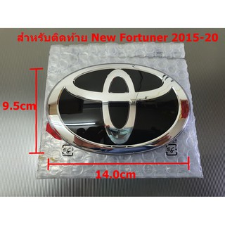 ป้ายโลโก้ TOYOTA พลาสติกเคลือบแก้วสีดำขอบโครเมี่ยม ขนาด 14.0…