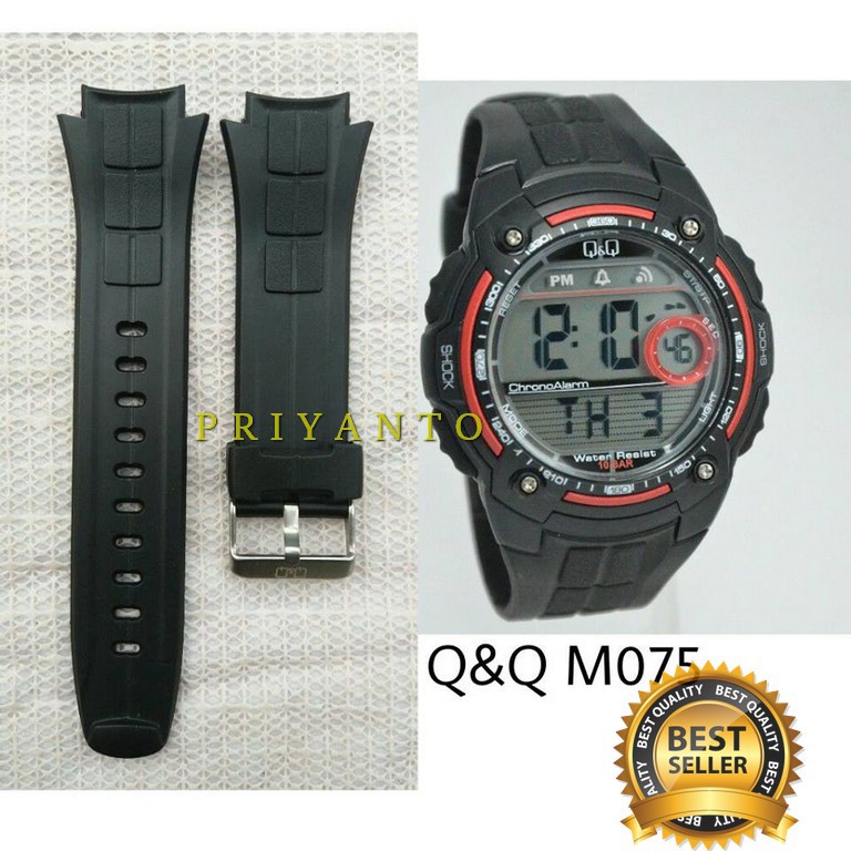 Q&Q QNQ QQ M075 WATCH STRAP RUBBER QQ Q&Q M075 WATCH STRAP