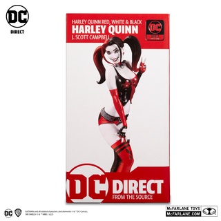 30130 DC DIRECT- HARLEY QUINN RED WHITE &amp; BLACK-HARLEY QUINN BY J SCOTT CAMPBELL (RESIN) เฮอรี่ควีน ลีชิน