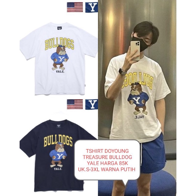 เสื้อยืด Doyoung TREASURE BULLDOG YALE TSHIRT