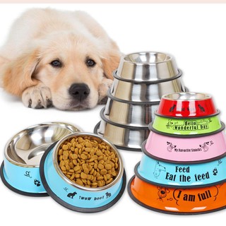 จานสุนัข dog bowl ถ้วยสุนัข ชามสุนัข สแตนเลสทนต่อแรงเสียดสี1082