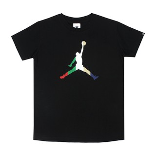 เสื้อยืด JUMP 23 สีดําพิมพ์ลาย Nba Water JORDAN