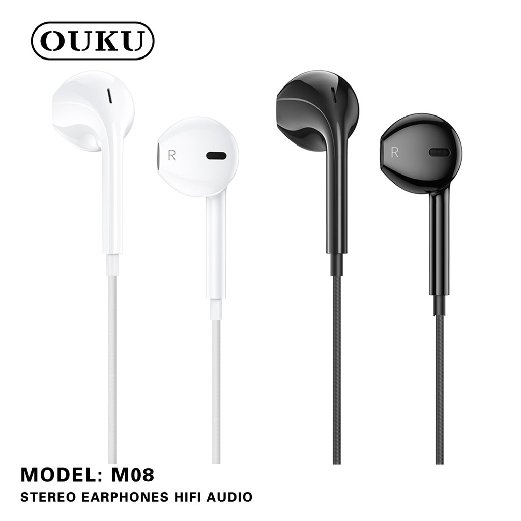 OUKU M08/M09 หูฟัง Stereo Earphones  Hifi Audio เสียงดัง คุณภาพดี พร้อมส่ง