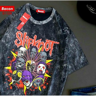 เสื้อวงSLIPKNOT งานฟอกมัดย้อม