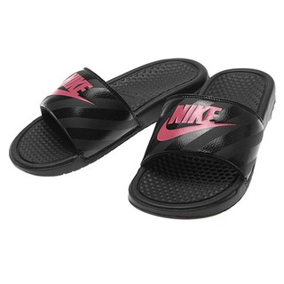 Nike รองเท้าแตะ แฟชั่น ลำลอง หญิง NIKE BENASSI JDI SWOOSH SLIDE SANDALS ลิขสิทธิ์แท้ สี BLACK PINK