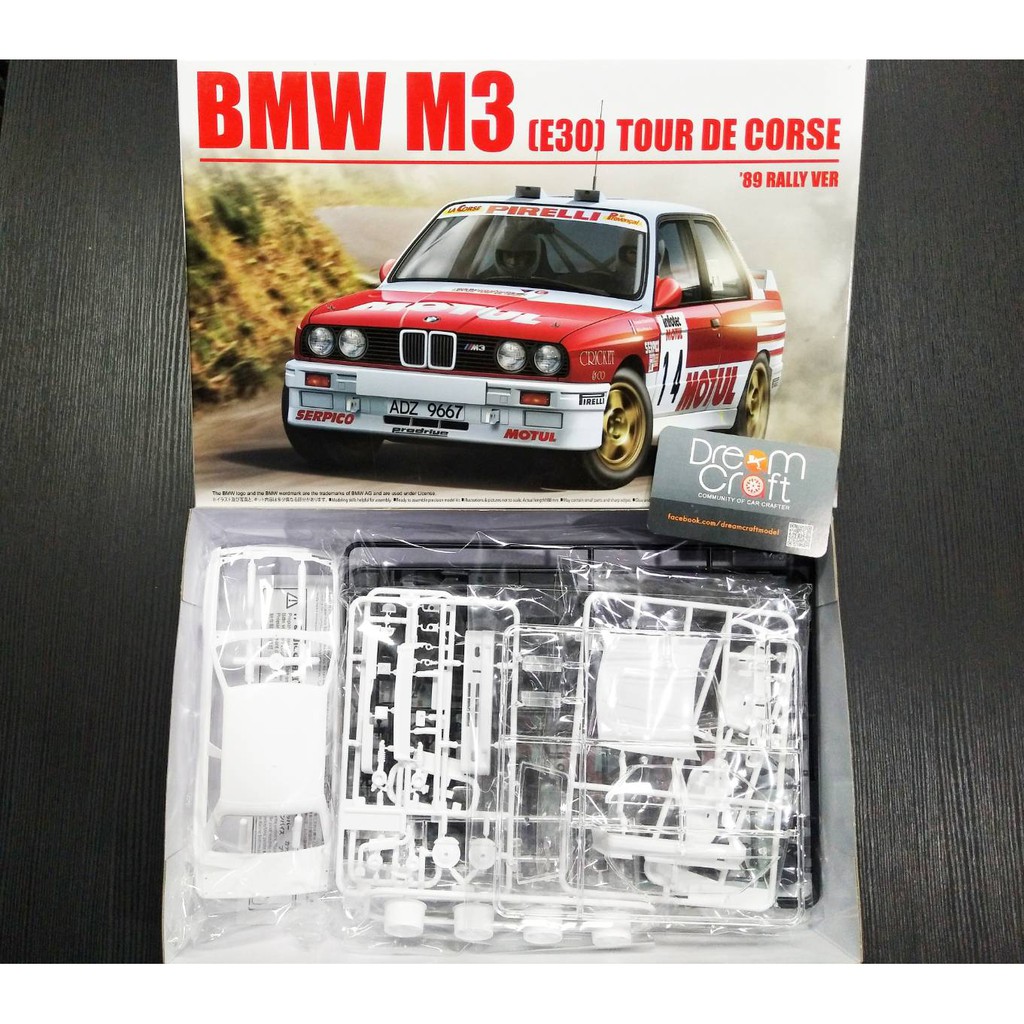 AOSHIMA 1/24 BMW M3 E30 TOUR DE CORSE RALLY VER (โมเดลรถแข่ง Model DeamCraft)