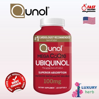 Qunol Mega CoQ10 Ubiquinol 100 mg 120 Softgels exp02/2026