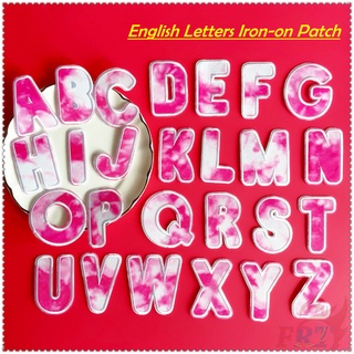 ✿ แผ่นรีดติดเสื้อ ลายตัวอักษรภาษาอังกฤษ สีชมพู และสีขาว ✿ แผ่นแพทช์ ปักลาย Diy สําหรับติดตกแต่งเสื้อผ้า จํานวน 1 ชิ้น