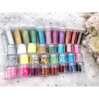 กากเพชรสีรุ้ง กลิตเตอร์แต่งหน้าแฟนซี Glitter ตกแต่งเล็บ งาน DIY กากเพชร