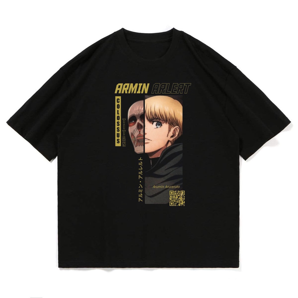 Katun Armin Alert Transformation เสื้อยืดขนาด S-XXL Combed 30s วัสดุผ้าฝ้ายสําหรับผู้ชาย & ผู้หญิง/เ