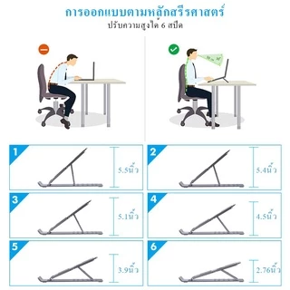 GOOJODOQ 🇹🇭【ไทยแลนด์สปอต】 ขาตั้งแล็ปท็อป แท่นวางโน๊ตบุ๊ค วางแล็ปท็อป สําหรับ notebookขาตั้งเดส อลูมิเนียม