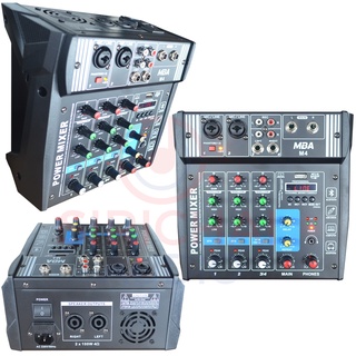 powermixer MBA รุ่นM4 เพาเวอร์มิกซ์4ช่อง 200วัตต์ BTเอฟเฟคแท้