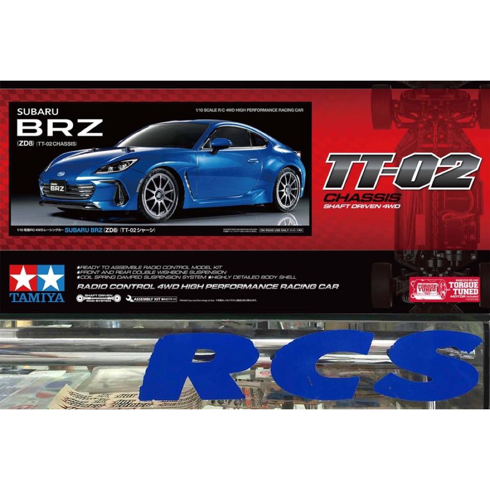 🏁 TAMIYA 58702A ชุดคิท TT-02 บอดี้ SUBARU BRZ(ZD8) ไม่มีสปีดคอนโทรล without ESC ต้องไปสร้างและทำสีเอ