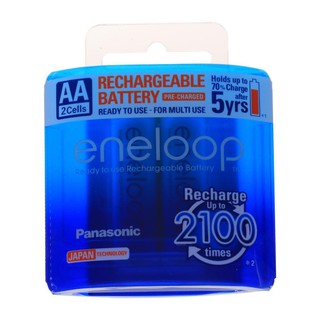 ถ่านชาร์จ AA PANASONIC BK-3MCCE/2NT ถ่านชาร์จ AA BK-3MCCE/2NT PANASONIC ใช้กับอุปกรณ์อิเลคทรอนิคส์ 2000 มิลลิแอมป์ ชาร์จ