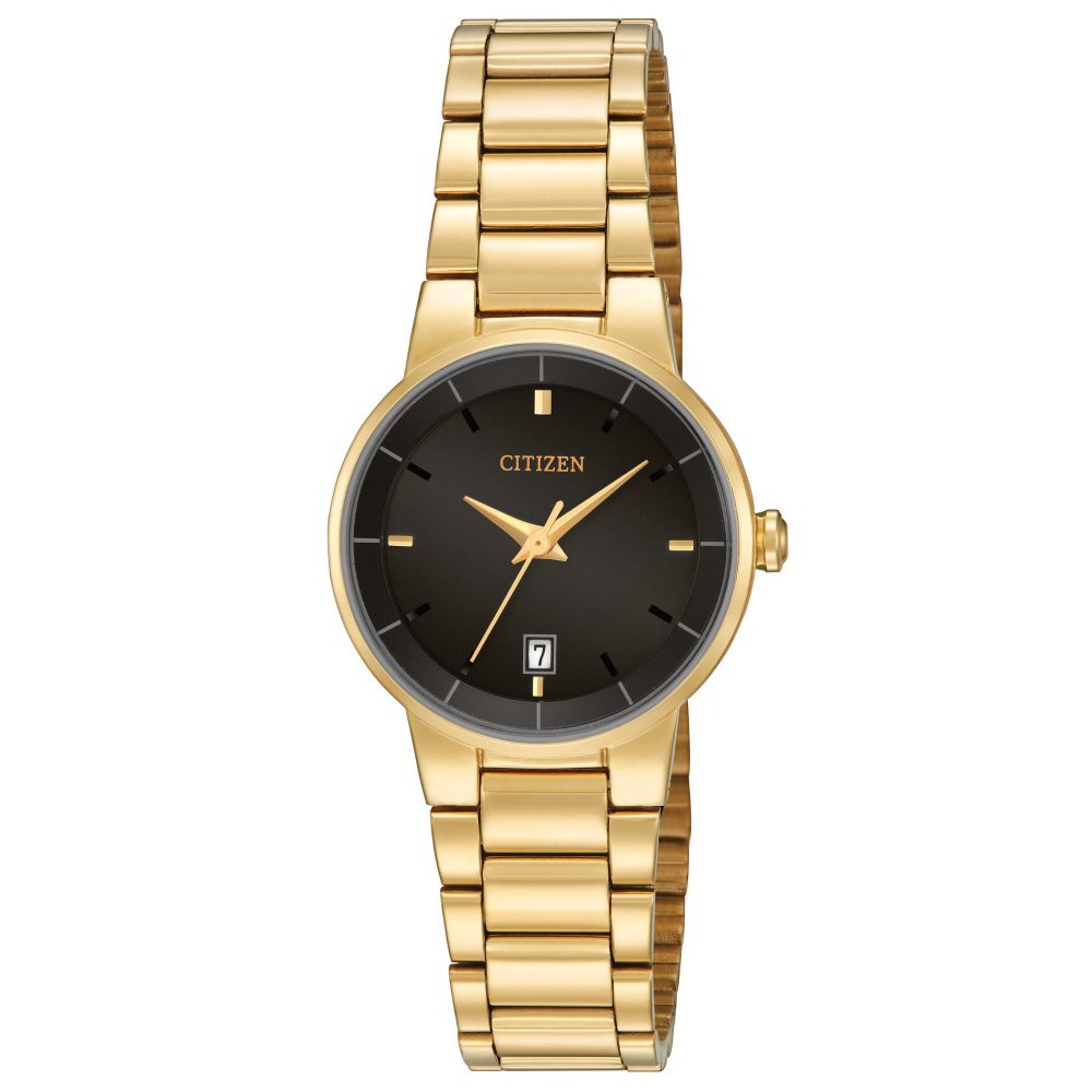 CITIZEN Women's Quartz Analog Dress Stainless Steel Watch รุ่น EU6012-58E - Gold/Pearl