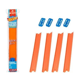 Hot Wheels Track ราง ตรง ลิขสิทธิ์แท้ ยาว 122Cm. และ 90cm. และ รางโค้ง พร้อมตัวล็อค รุ่นใหม่ยืดหยุ่นได้ โค้งได้ HFG83 #