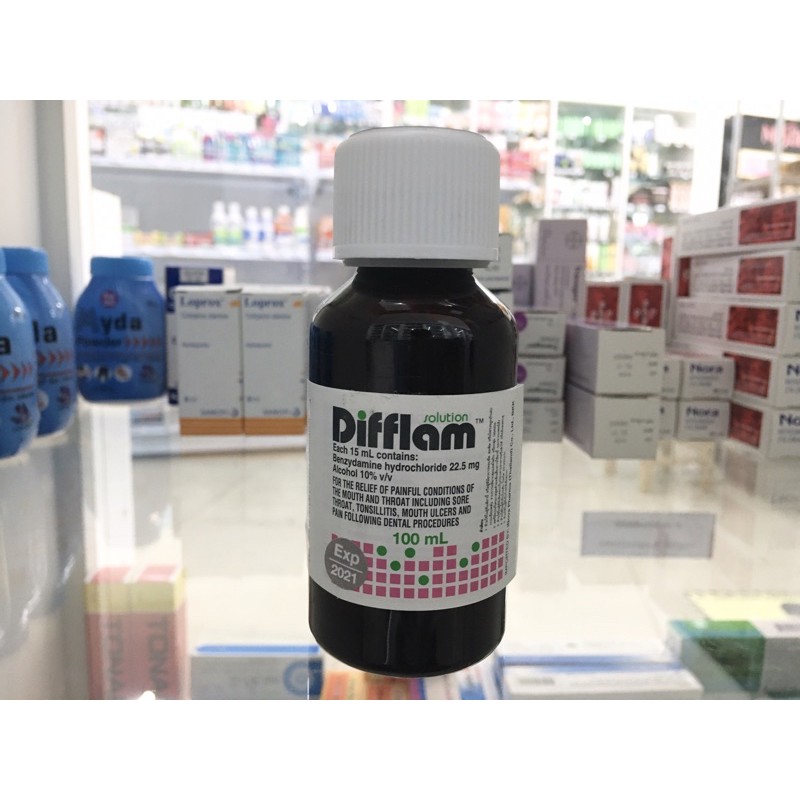 Difflam Solution 100 ml น้ำยาบ้วนปาก