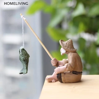 Home ฟิกเกอร์เรซิ่น รูปปั้นคนแก่ตกปลา งานฝีมือ สําหรับตกแต่งสวน