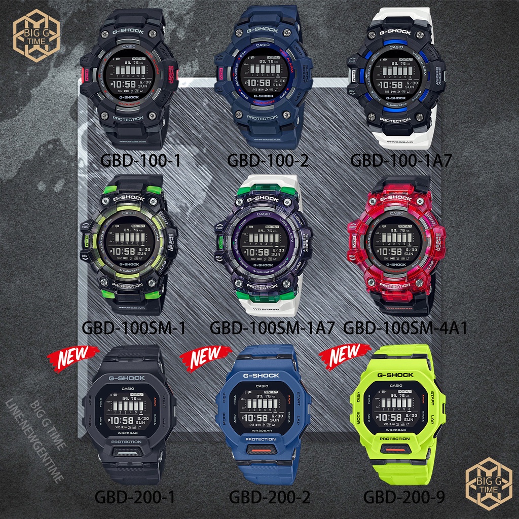 JH ใหม่ล่าสุด! นาฬิกาผู้ชาย Casio G-Shock Smart watch GBD-100/GBD-100SM/GBD-200 ของแท้ รับประกัน 1 ปี