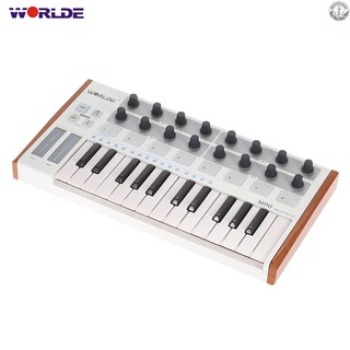 ( In Stock ) Worlde Ultra - Key Usb Drum Pad และคีย์บอร์ดควบคุมแบบพกพาขนาดเล็ก 25 คีย์