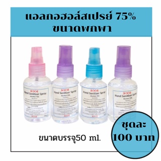 แอลกอฮอล์สเปรย์Algohol Spray 75%กลิ่นหอมอ่อนๆยูคาลิปตัส เอนกประสงค์ขนาดพกพา