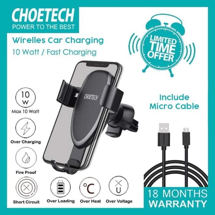 CHOETECH T536 S Car Wireless Fast charging Mount Qi 10W
