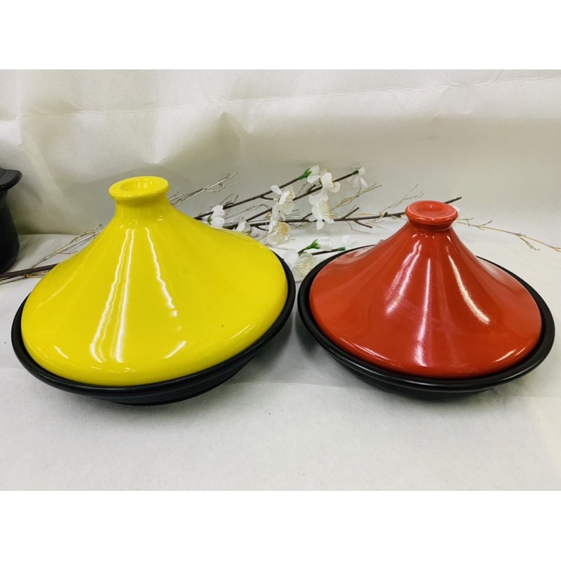 หม้อทาจิ tajine pot ดินเผา เคลือบ จากญี่ปุ่น ทาจิน