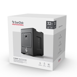 SanDisk Professional G-RAID Shuttle SSD 32TB The ultimate transportable storage solution 8K,HDR (SDPS24H-032T-SBAAB) 5Y