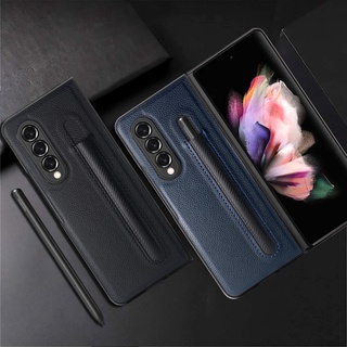 ซองหนังแทรกใส่ปากกาสําหรับ Samsung Galaxy Z Fold3 Fold3