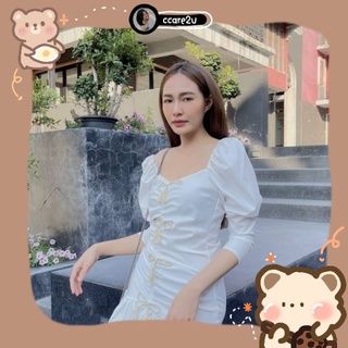 cc🌻DD355เดรสแขนยาว ผ้าzara