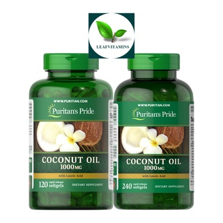 Puritan’s Pride Coconut Oil 1000 mg / 120, 240 Softgels