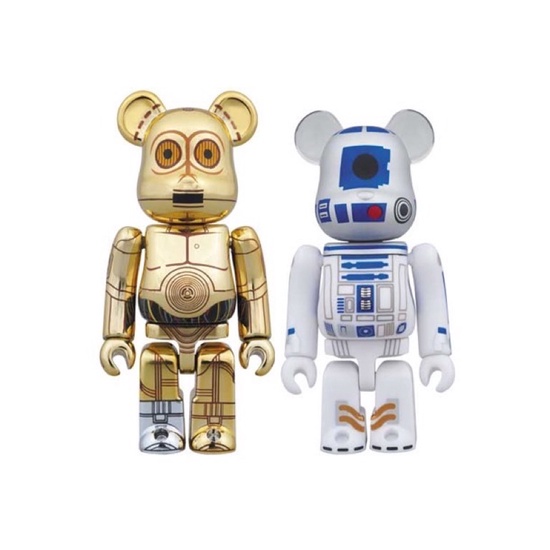 (ของแท้) BE@RBRICK STAR WARS 100% 2PACK : C-3PO &amp; R2-D2 (Bearbrick)