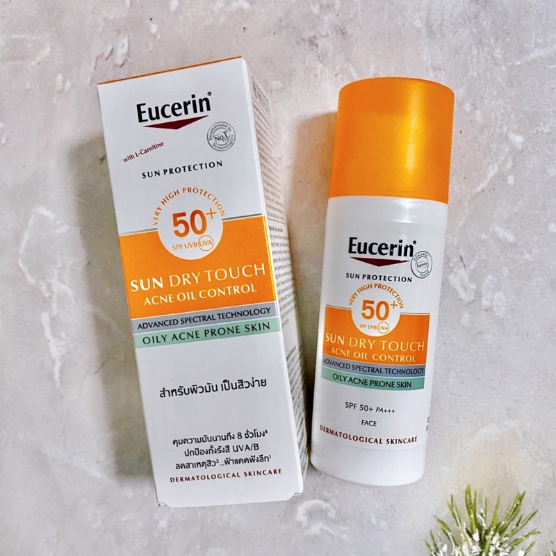 eucerin sun dry touch acne oil control face spf50 