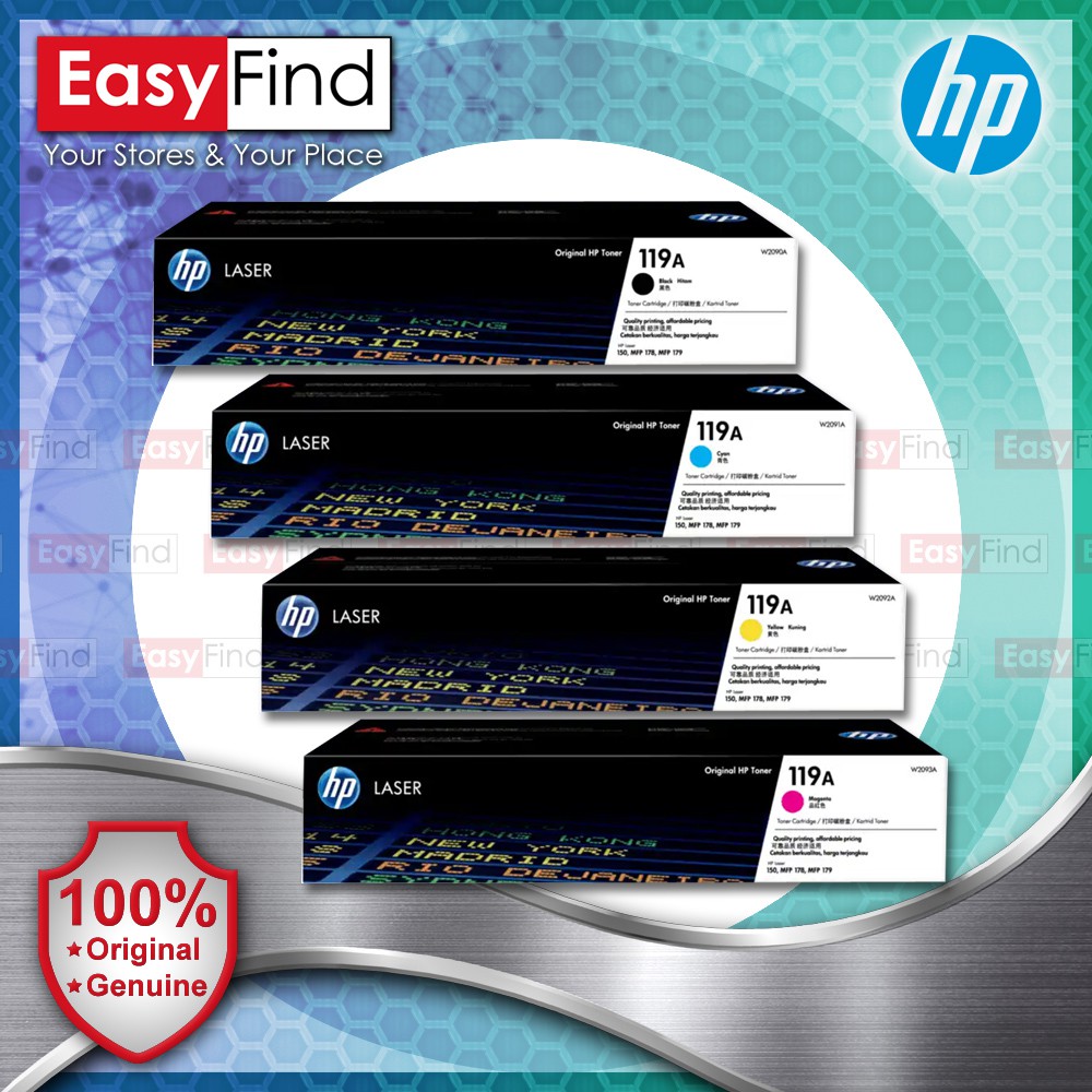 HP 119A Black / Cyan / Yellow / Magenta Original Laser Original Toner 2gti #6