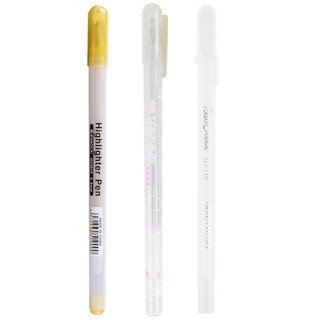 Sel ปากกาเจล กลิตเตอร์ แวววาว ปากกาเจล สีเรืองแสง สีเงิน / ทอง / ขาว ไฮไลท์ สําหรับเด็ก สมุดระบายสี