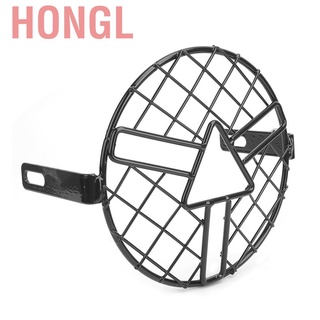 Hongl Retro ฝาครอบป้องกันไฟหน้ารถจักรยานยนต์สีดํา