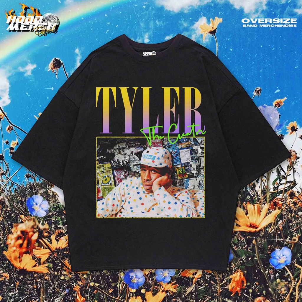 เสื้อยืดคอกลมเสื้อยืด TYLER THE CREATOR สไตล์วินเทจโอเวอร์ไซส์โอเวอร์ไซส์สําหรับผู้ชายผู้หญิงผ้าฝ้ายแท้