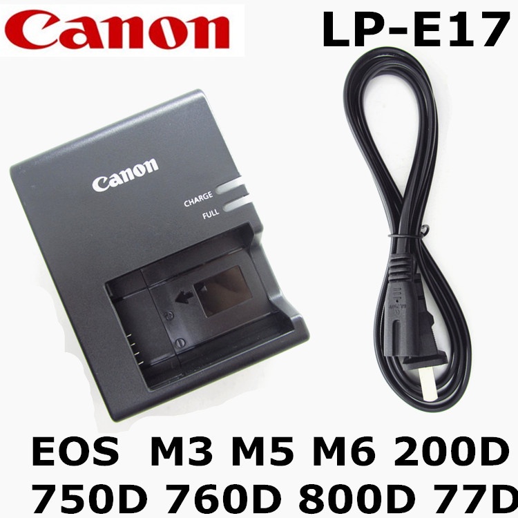 ที่ชาร์จแบตเตอรี่กล้อง Canon EOS M3 m5 M6 750D 800D 760D 200D SLR LP-E17